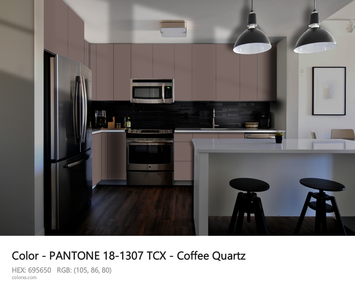 PANTONE 18-1307 TCX - Coffee Quartz CMS modular kitchen design
