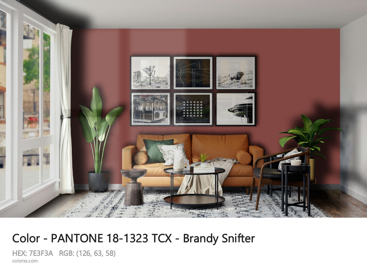 PANTONE 18-1323 TCX - Brandy Snifter CMS modern minimalist living room interior
