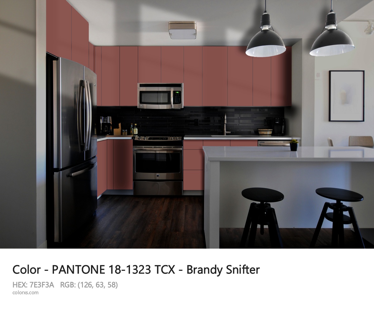PANTONE 18-1323 TCX - Brandy Snifter CMS modular kitchen design