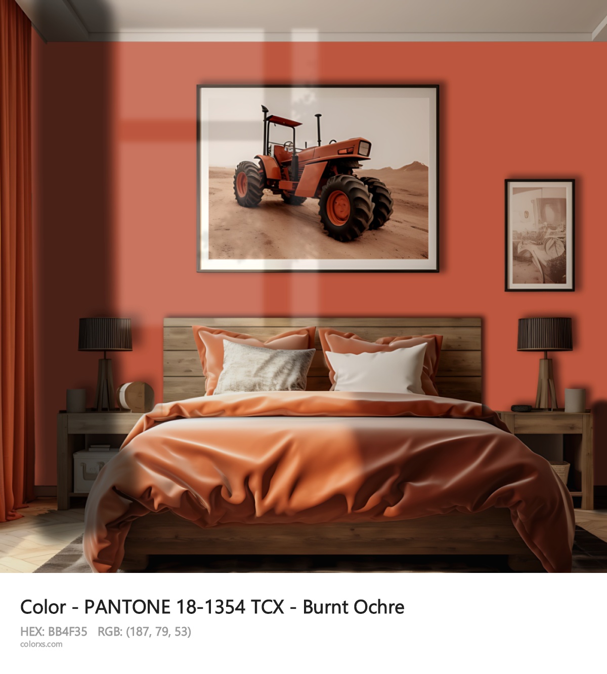 About PANTONE 18-1354 TCX - Burnt Ochre color - its meaning and example
