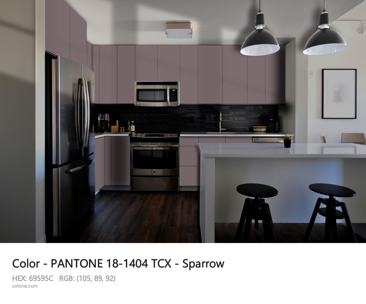 PANTONE 18-1404 TCX - Sparrow CMS modular kitchen design