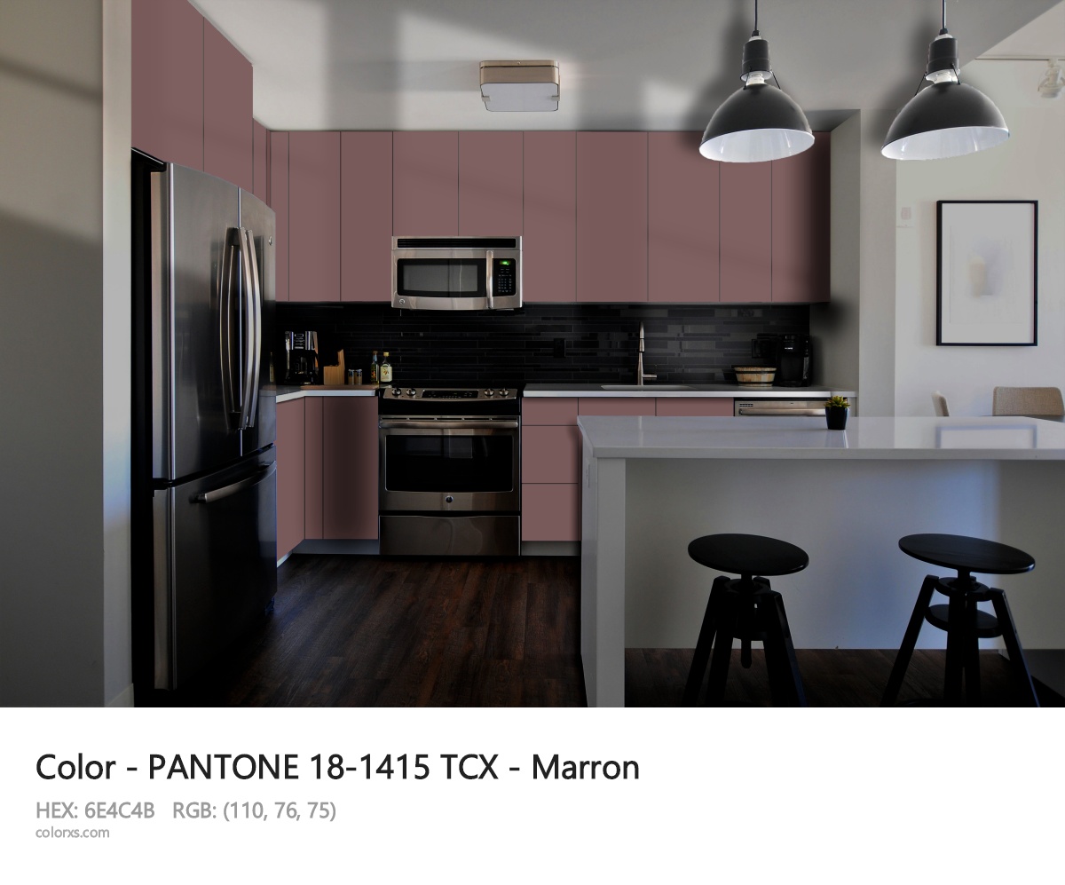 PANTONE 18-1415 TCX - Marron CMS modular kitchen design