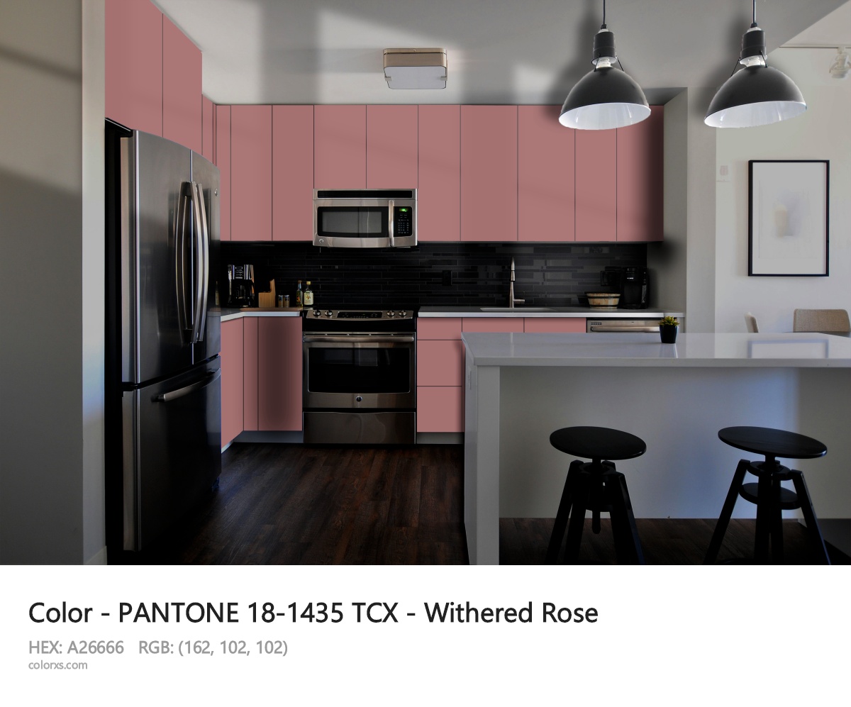 PANTONE 18-1435 TCX - Withered Rose CMS modular kitchen design