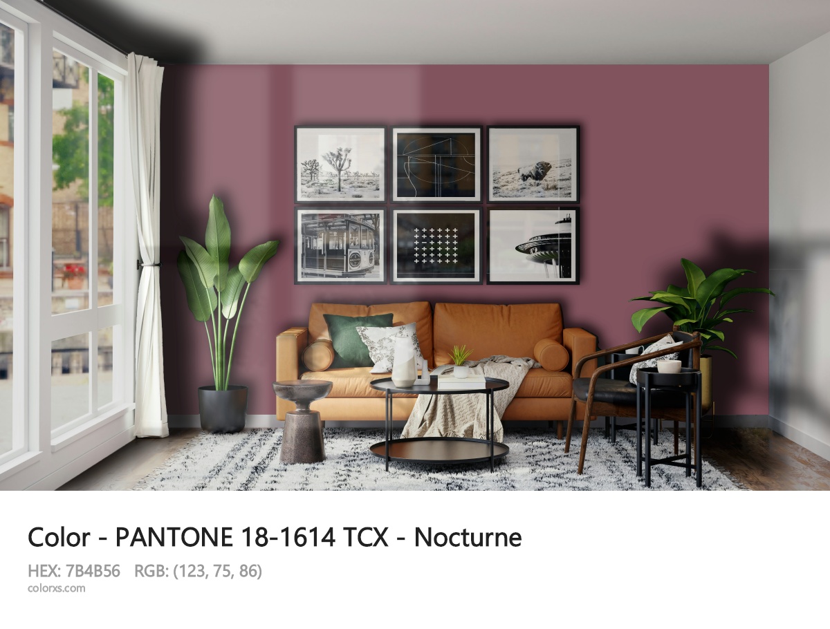 About PANTONE 18-1614 TCX - Nocturne color - its meaning and example