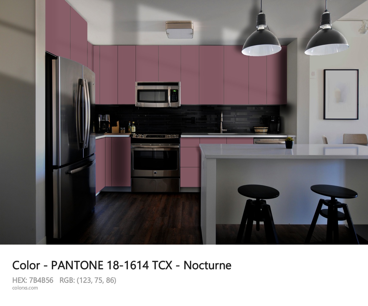 PANTONE 18-1614 TCX - Nocturne CMS modular kitchen design
