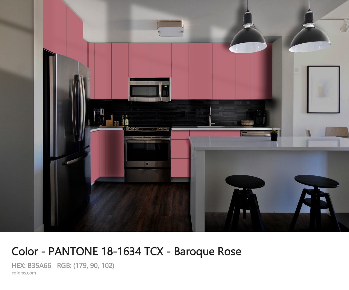 PANTONE 18-1634 TCX - Baroque Rose CMS modular kitchen design