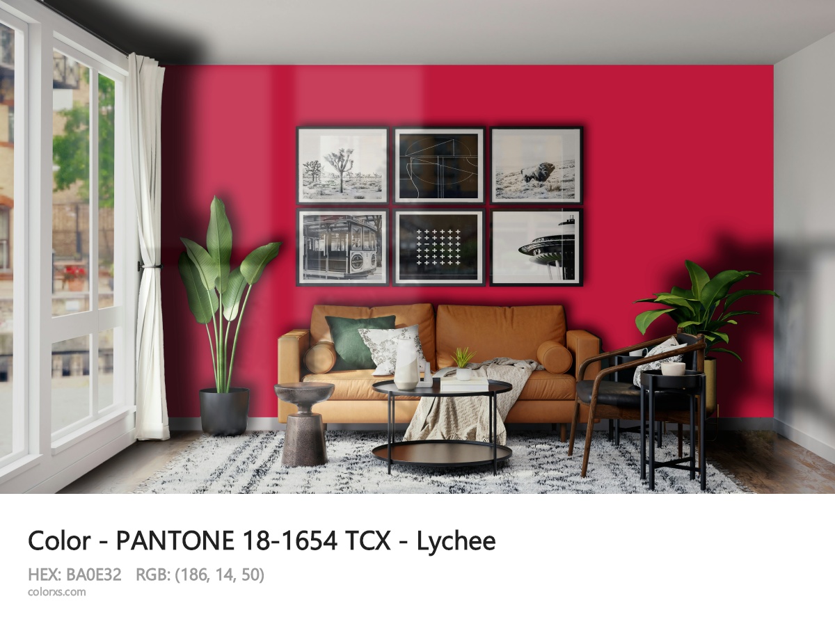About PANTONE 18-1654 TCX - Lychee color - its meaning and example