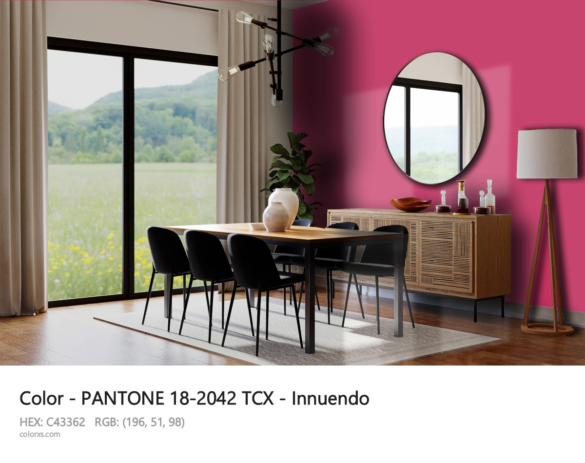 PANTONE 18-2042 TCX - Innuendo CMS dining room design