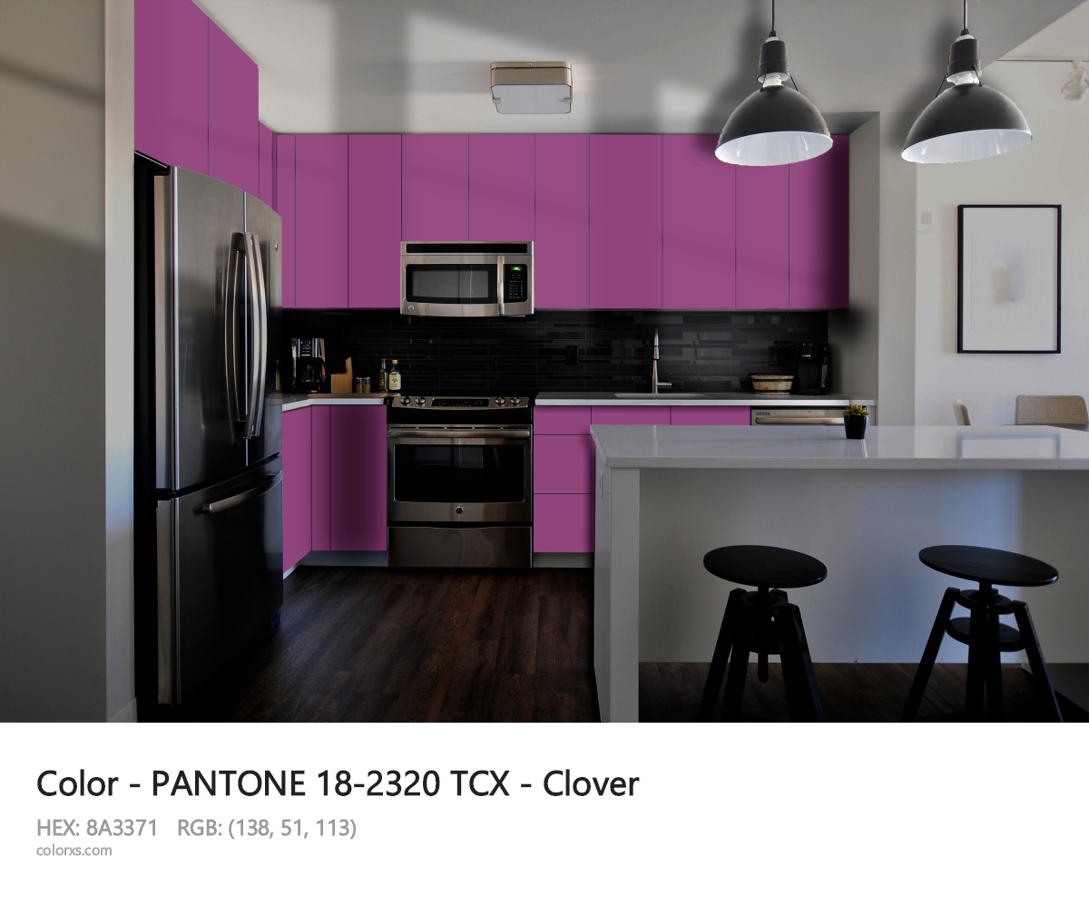 PANTONE 18-2320 TCX - Clover CMS modular kitchen design