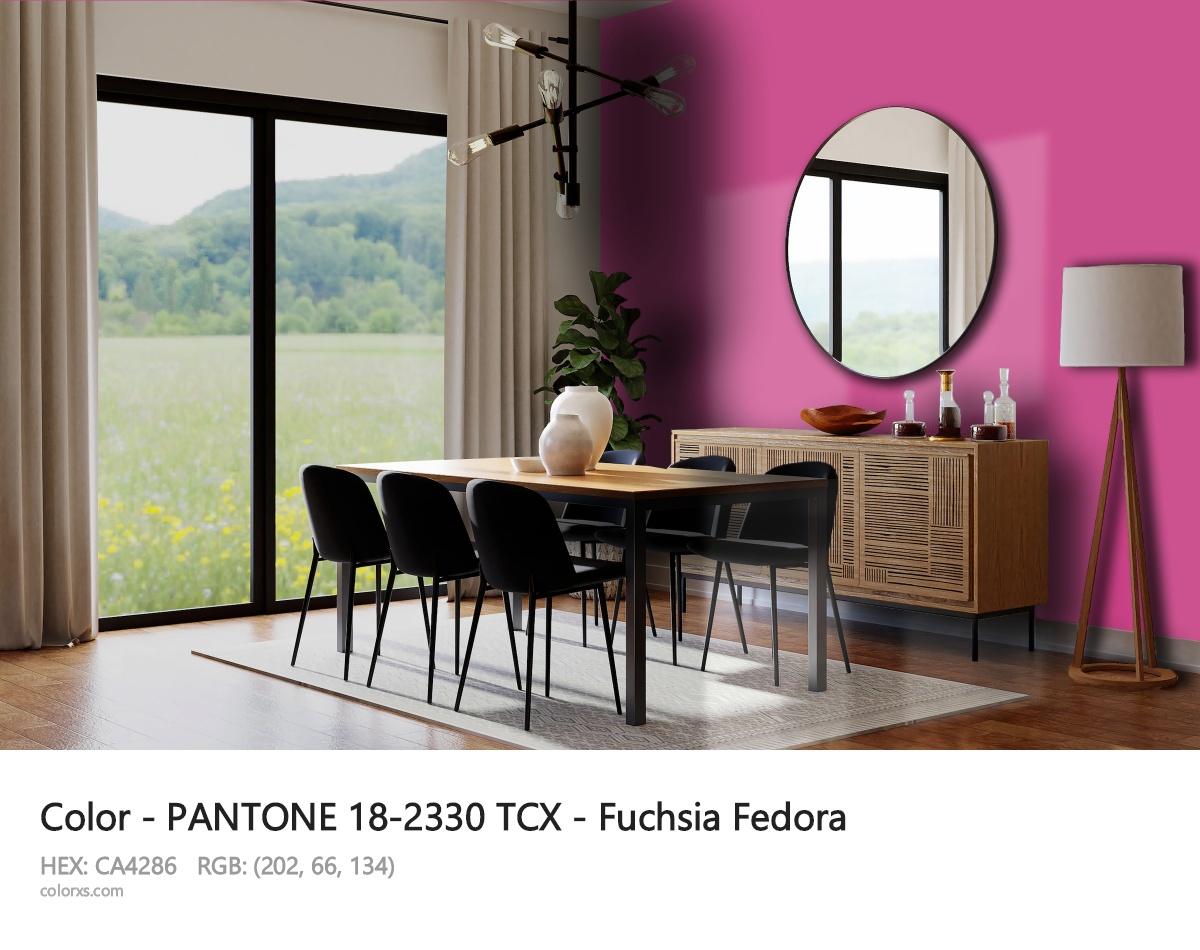 PANTONE 18-2330 TCX - Fuchsia Fedora CMS dining room design