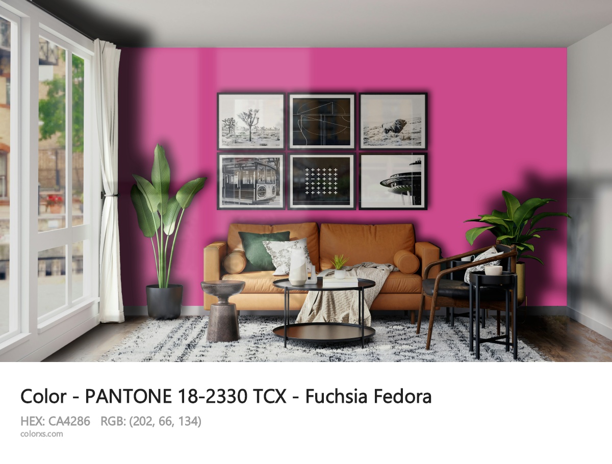 About PANTONE 18-2330 TCX - Fuchsia Fedora color - its meaning and example