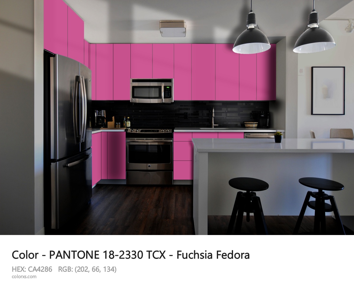 PANTONE 18-2330 TCX - Fuchsia Fedora CMS modular kitchen design