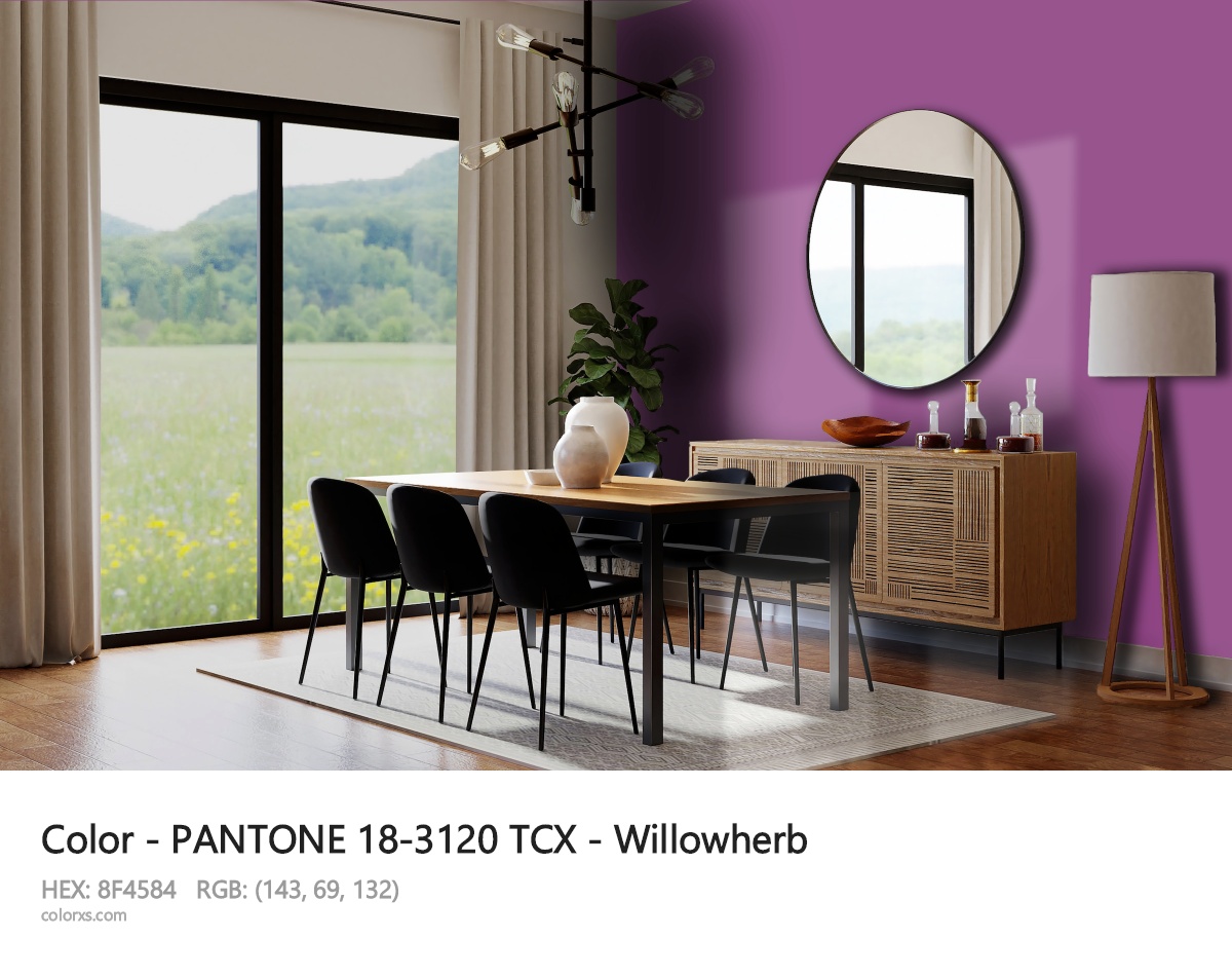 PANTONE 18-3120 TCX - Willowherb CMS dining room design