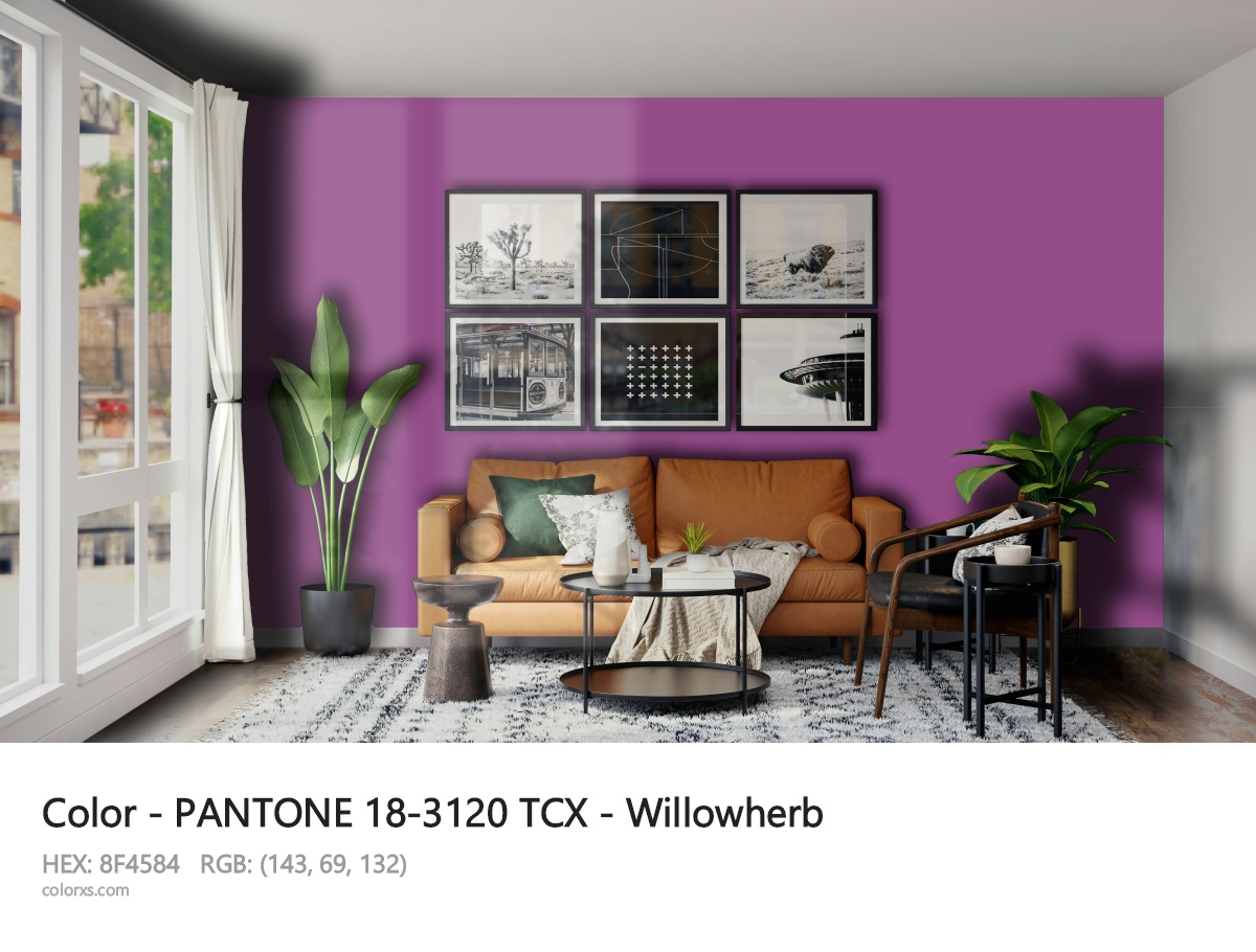 About PANTONE 18-3120 TCX - Willowherb color - its meaning and example
