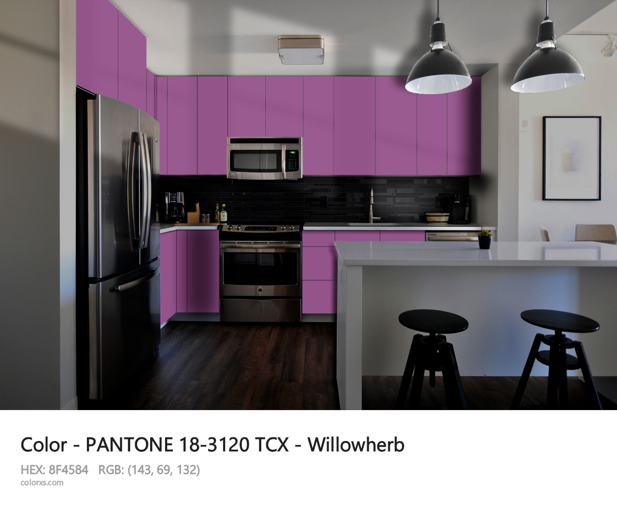 PANTONE 18-3120 TCX - Willowherb CMS modular kitchen design