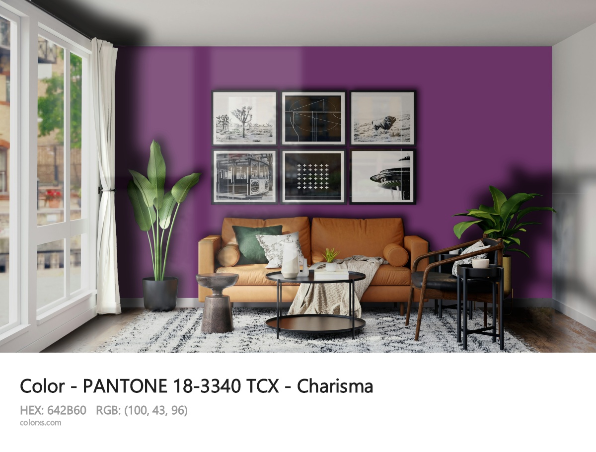 PANTONE 18-3340 TCX - Charisma CMS modern minimalist living room interior