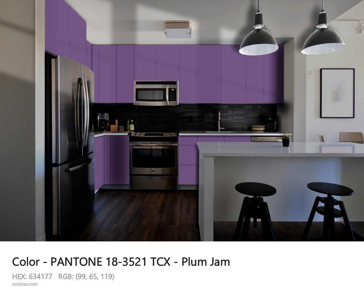 PANTONE 18-3521 TCX - Plum Jam CMS modular kitchen design