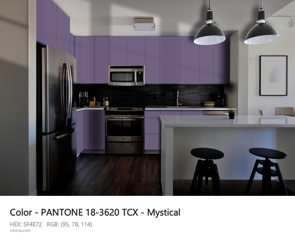 PANTONE 18-3620 TCX - Mystical CMS modular kitchen design