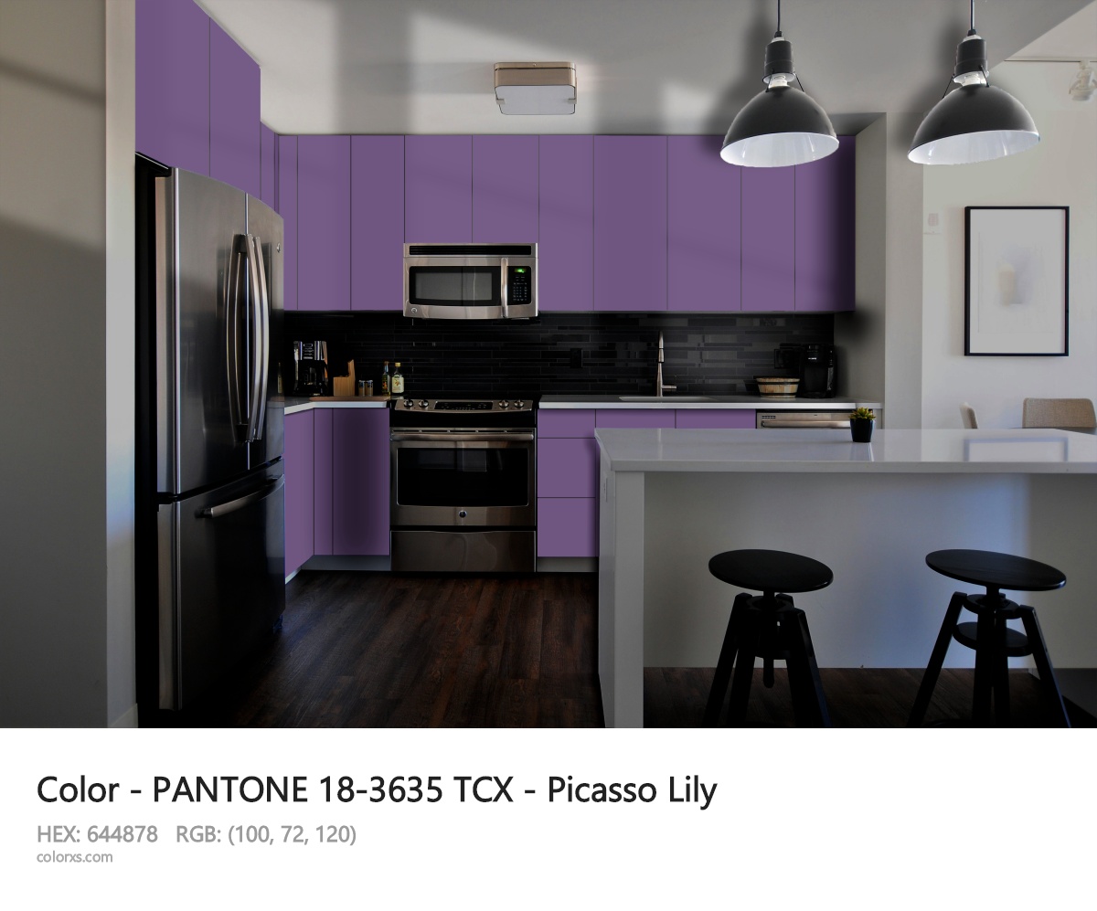 PANTONE 18-3635 TCX - Picasso Lily CMS modular kitchen design