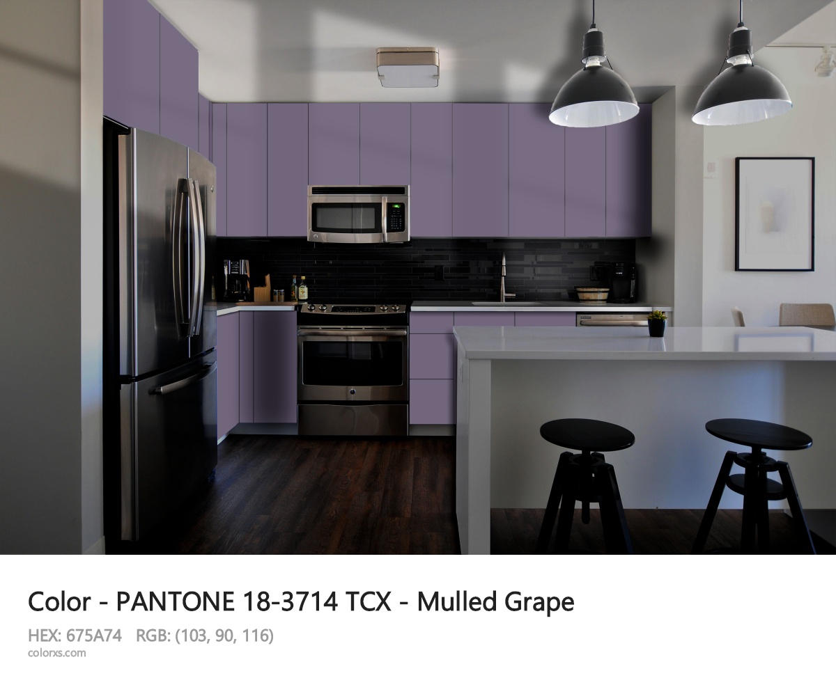 PANTONE 18-3714 TCX - Mulled Grape CMS modular kitchen design