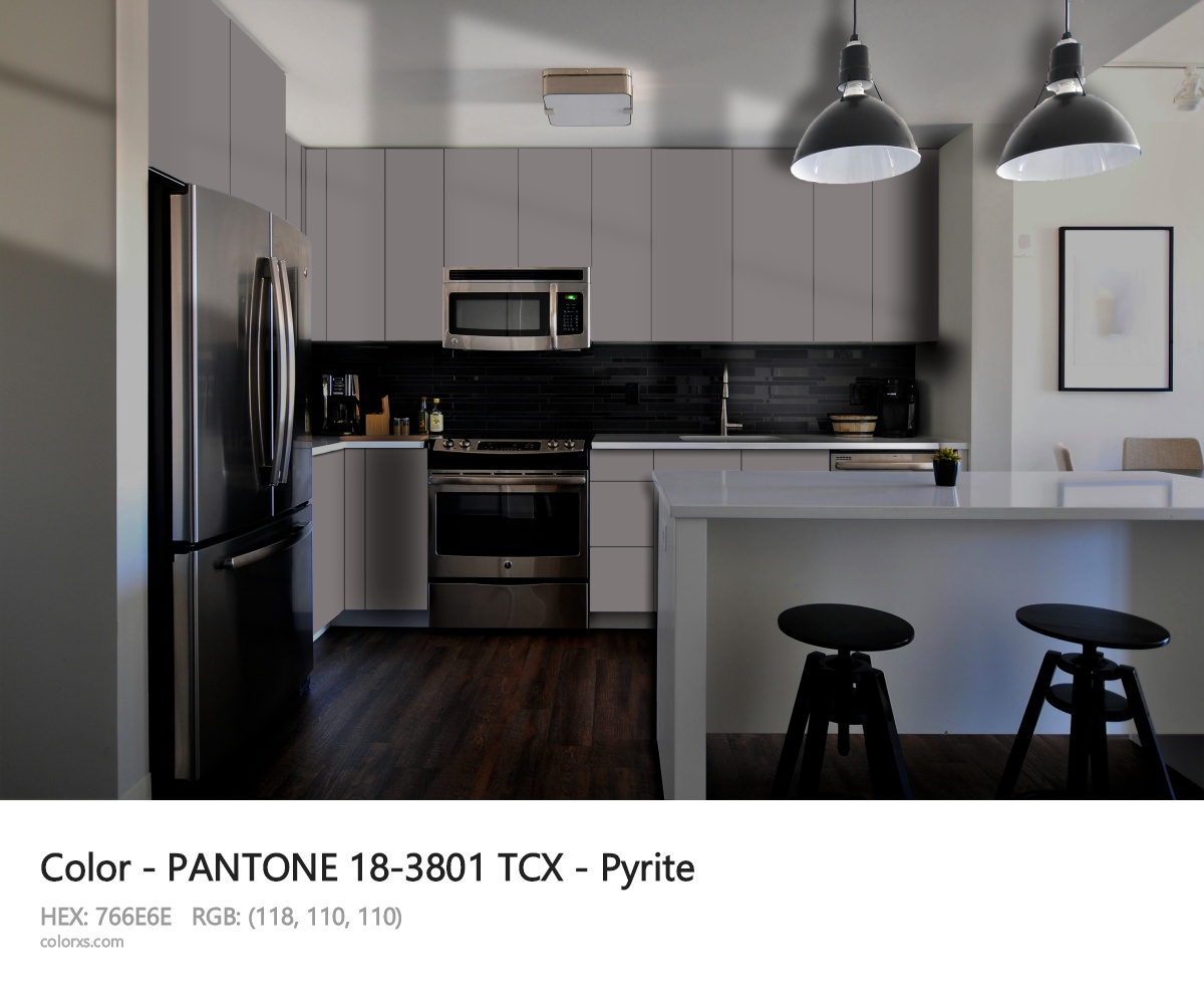 PANTONE 18-3801 TCX - Pyrite CMS modular kitchen design
