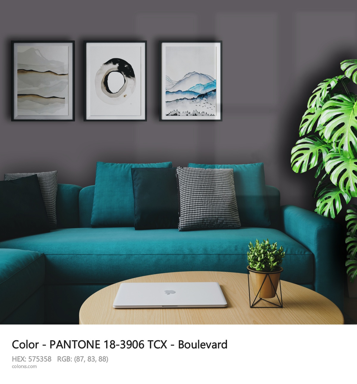 PANTONE 18-3906 TCX - Boulevard CMS cozy coffee corner interior