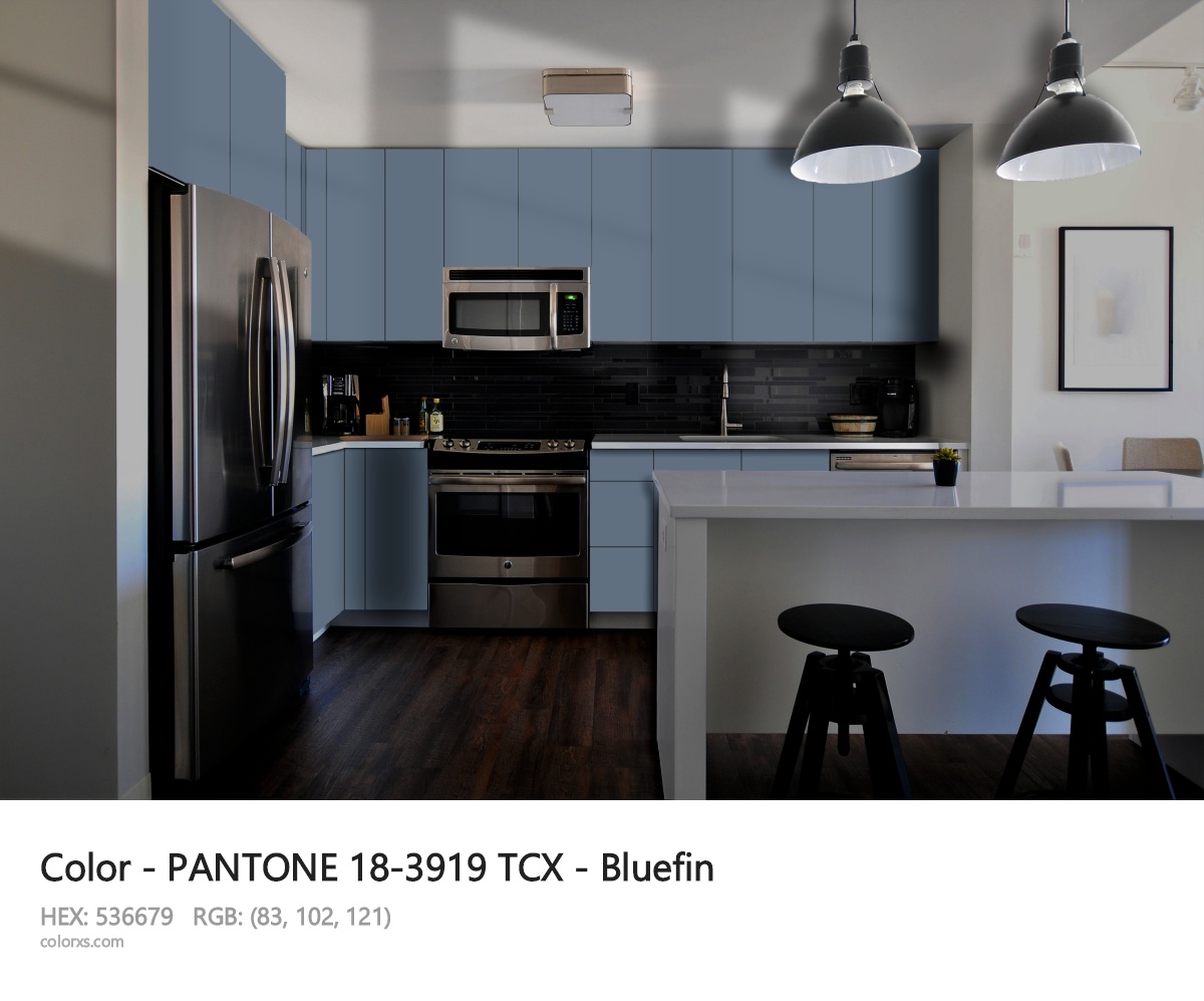PANTONE 18-3919 TCX - Bluefin CMS modular kitchen design