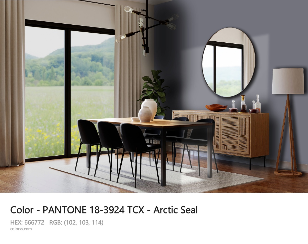 PANTONE 18-3924 TCX - Arctic Seal CMS dining room design