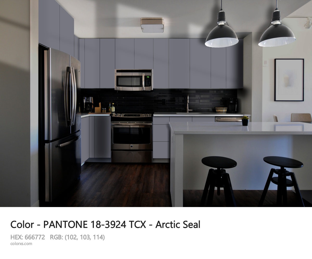 PANTONE 18-3924 TCX - Arctic Seal CMS modular kitchen design