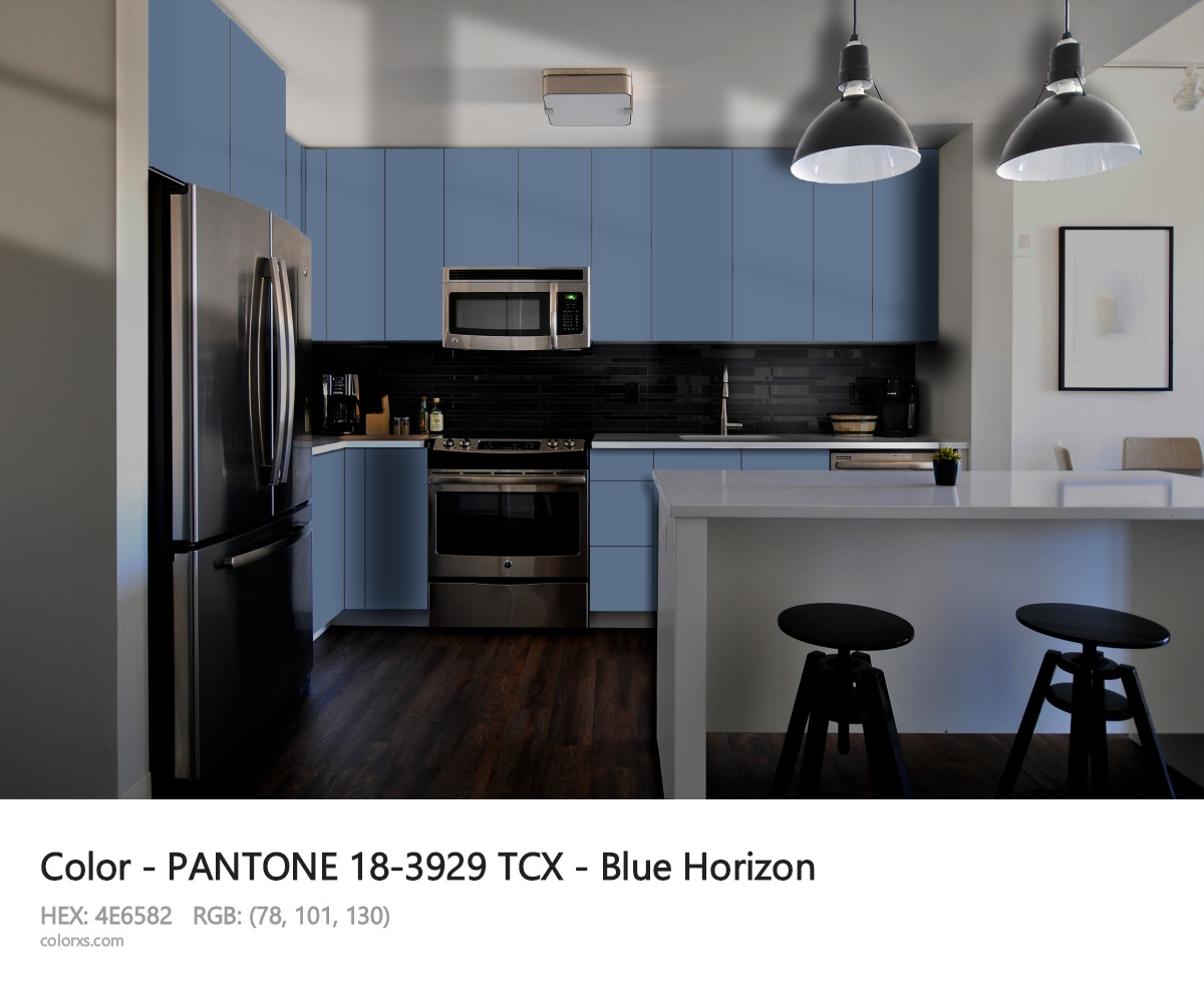 PANTONE 18-3929 TCX - Blue Horizon CMS modular kitchen design