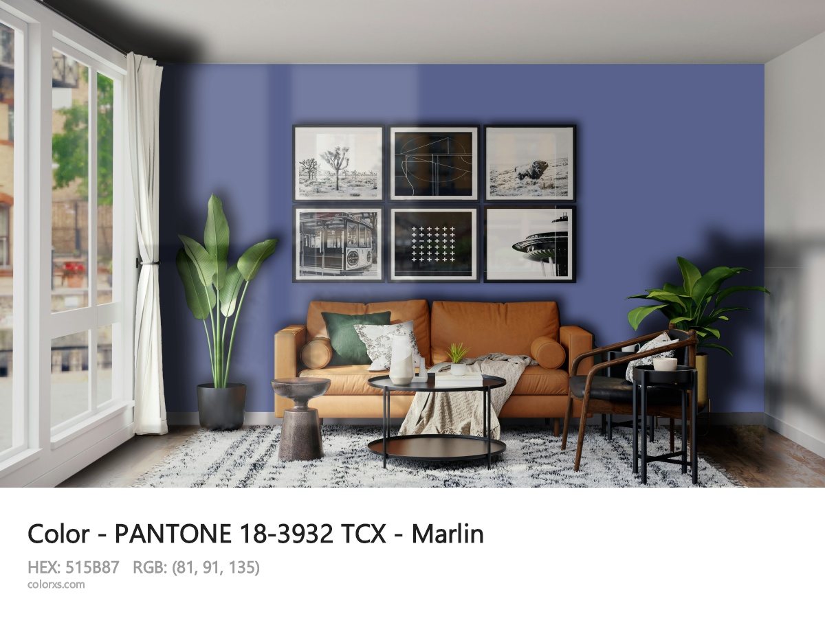 About PANTONE 18-3932 TCX - Marlin color - its meaning and example