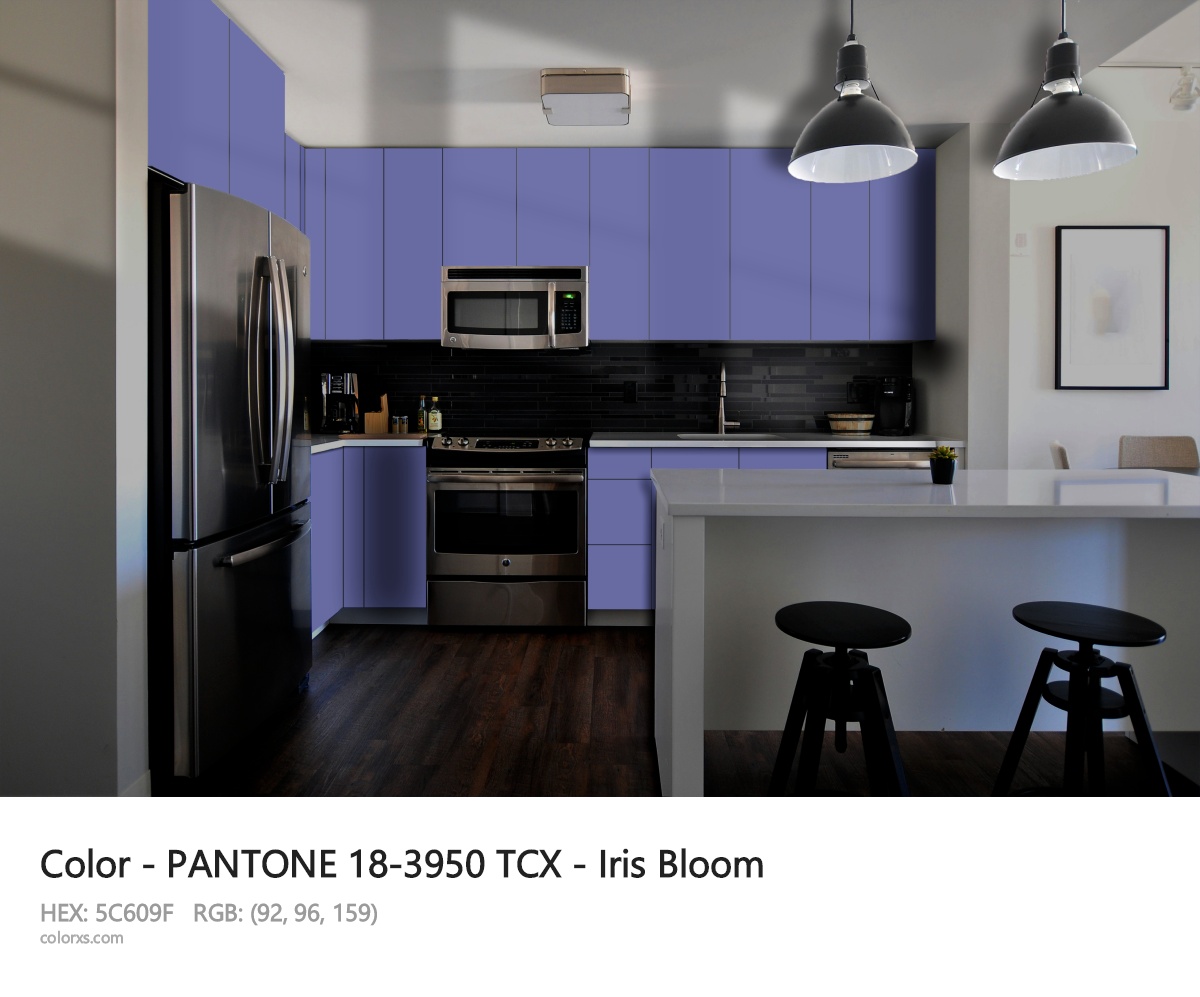 PANTONE 18-3950 TCX - Iris Bloom CMS modular kitchen design