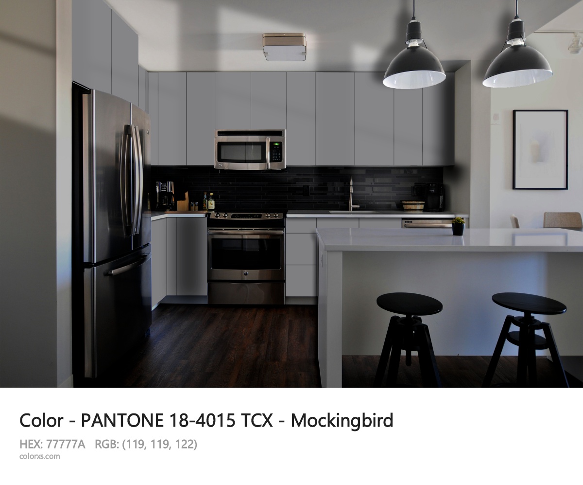 PANTONE 18-4015 TCX - Mockingbird CMS modular kitchen design