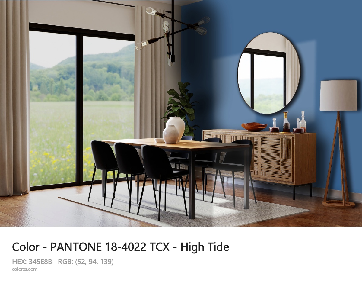 PANTONE 18-4022 TCX - High Tide CMS dining room design