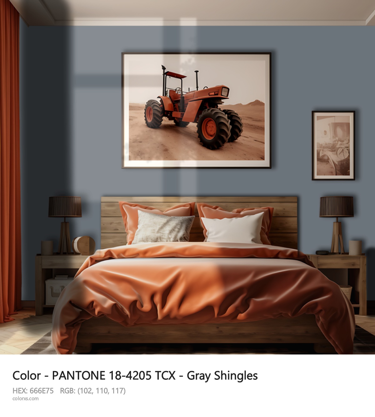 About PANTONE 18-4205 TCX - Gray Shingles color - its meaning and example