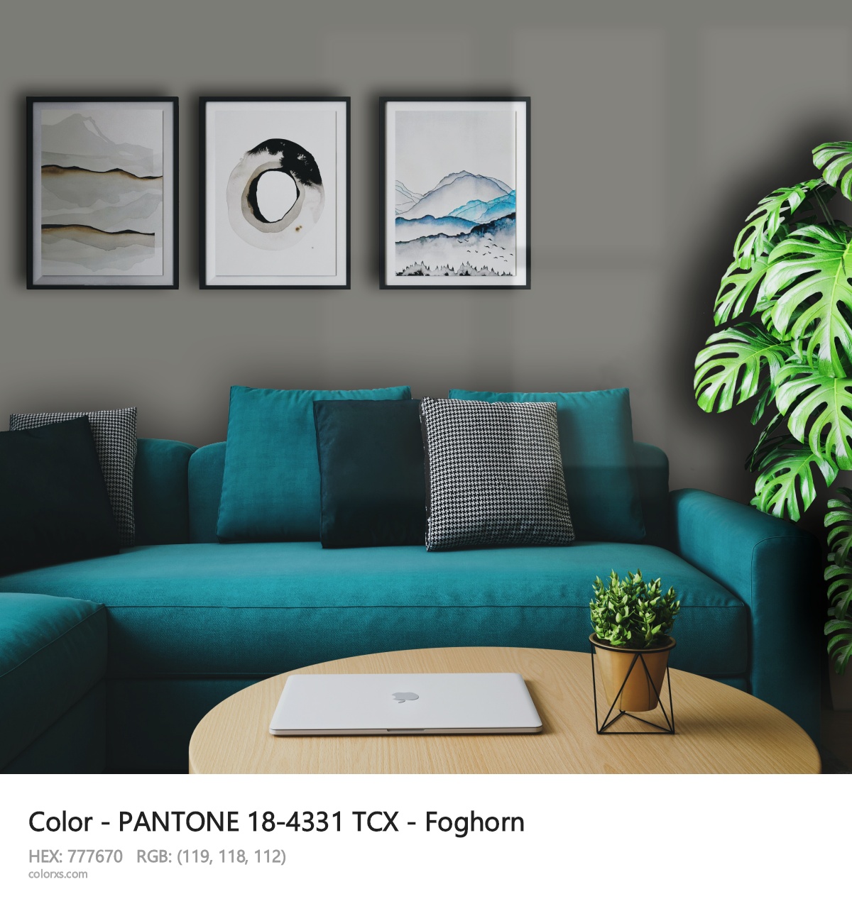 About PANTONE 18-4331 TCX - Foghorn color - its meaning and example