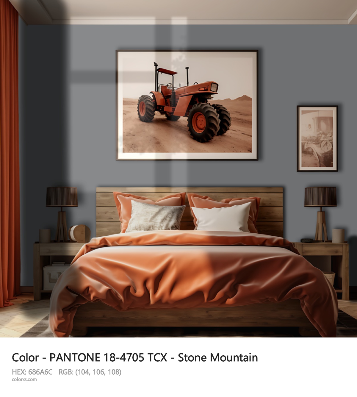 About PANTONE 18-4705 TCX - Stone Mountain color - its meaning and example