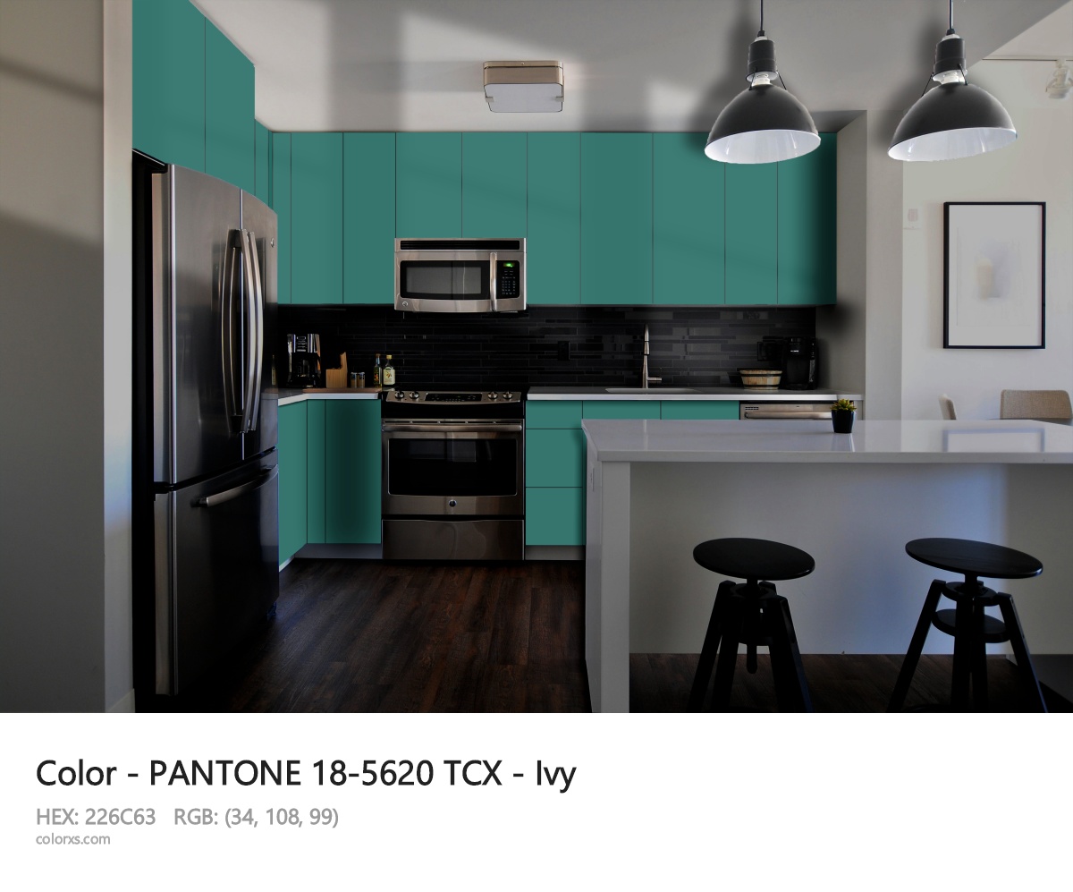 PANTONE 18-5620 TCX - Ivy CMS modular kitchen design