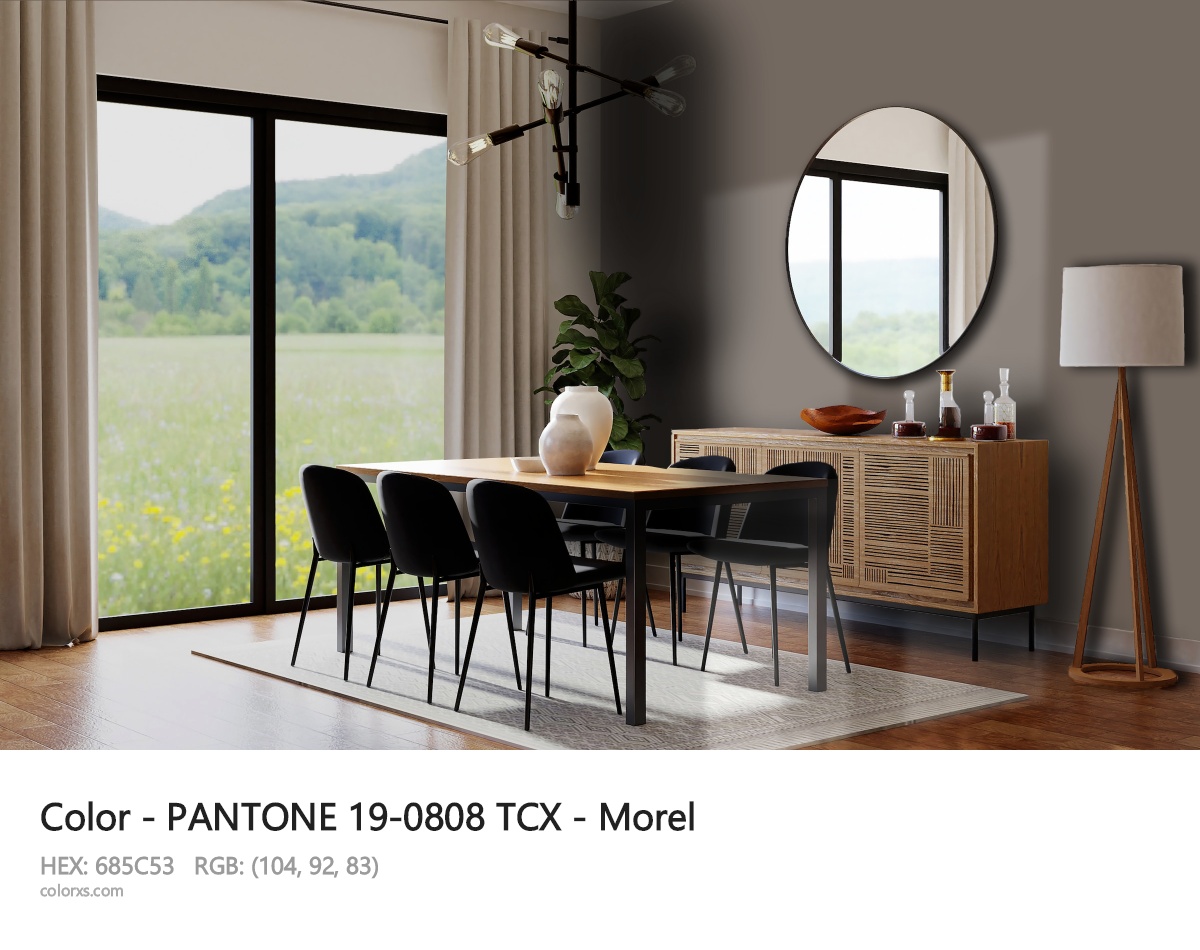 PANTONE 19-0808 TCX - Morel CMS dining room design