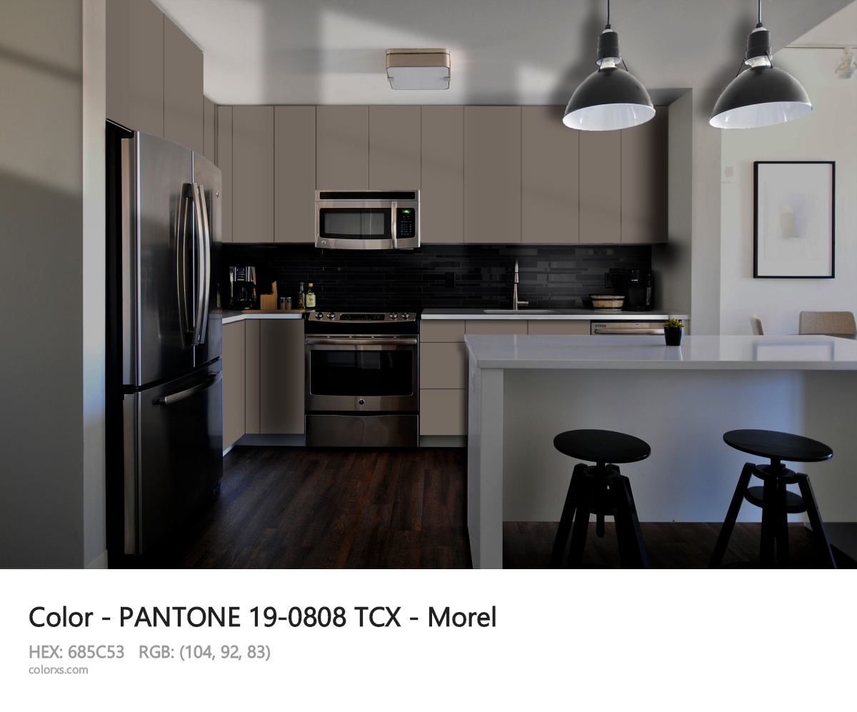 PANTONE 19-0808 TCX - Morel CMS modular kitchen design