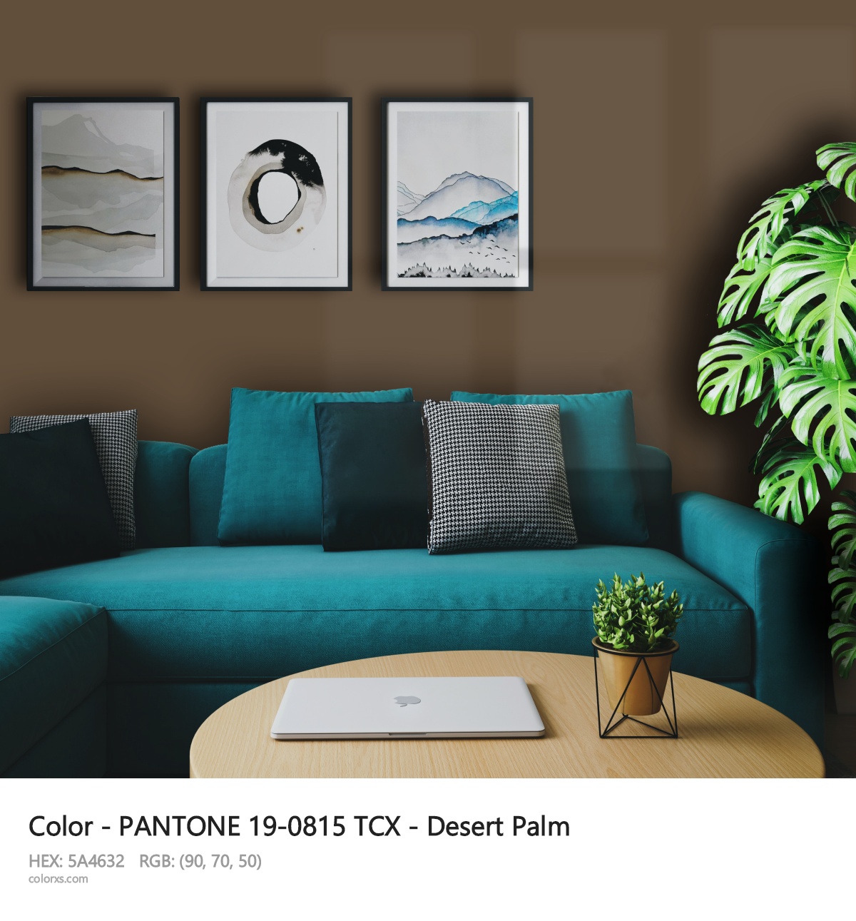 About PANTONE 19-0815 TCX - Desert Palm color - its meaning and example