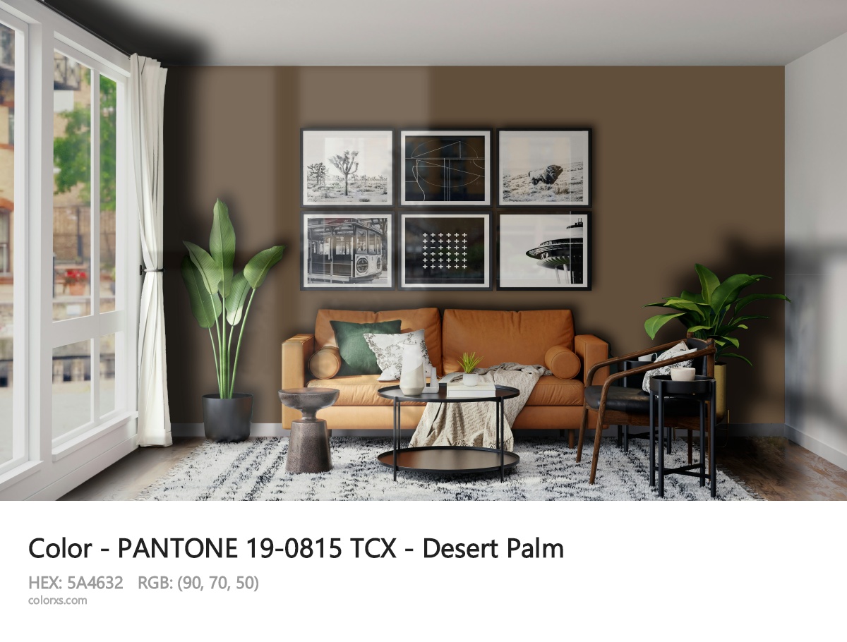 PANTONE 19-0815 TCX - Desert Palm CMS modern minimalist living room interior