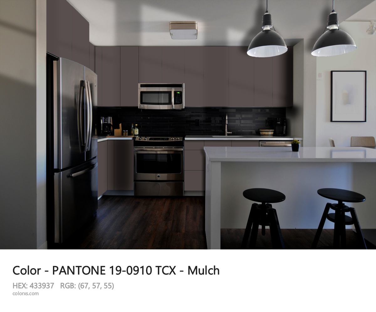 PANTONE 19-0910 TCX - Mulch CMS modular kitchen design