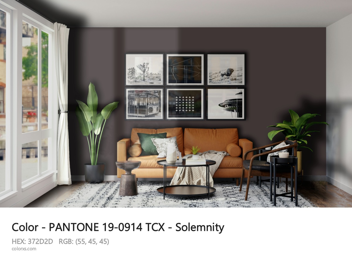 About PANTONE 19-0914 TCX - Solemnity color - its meaning and example