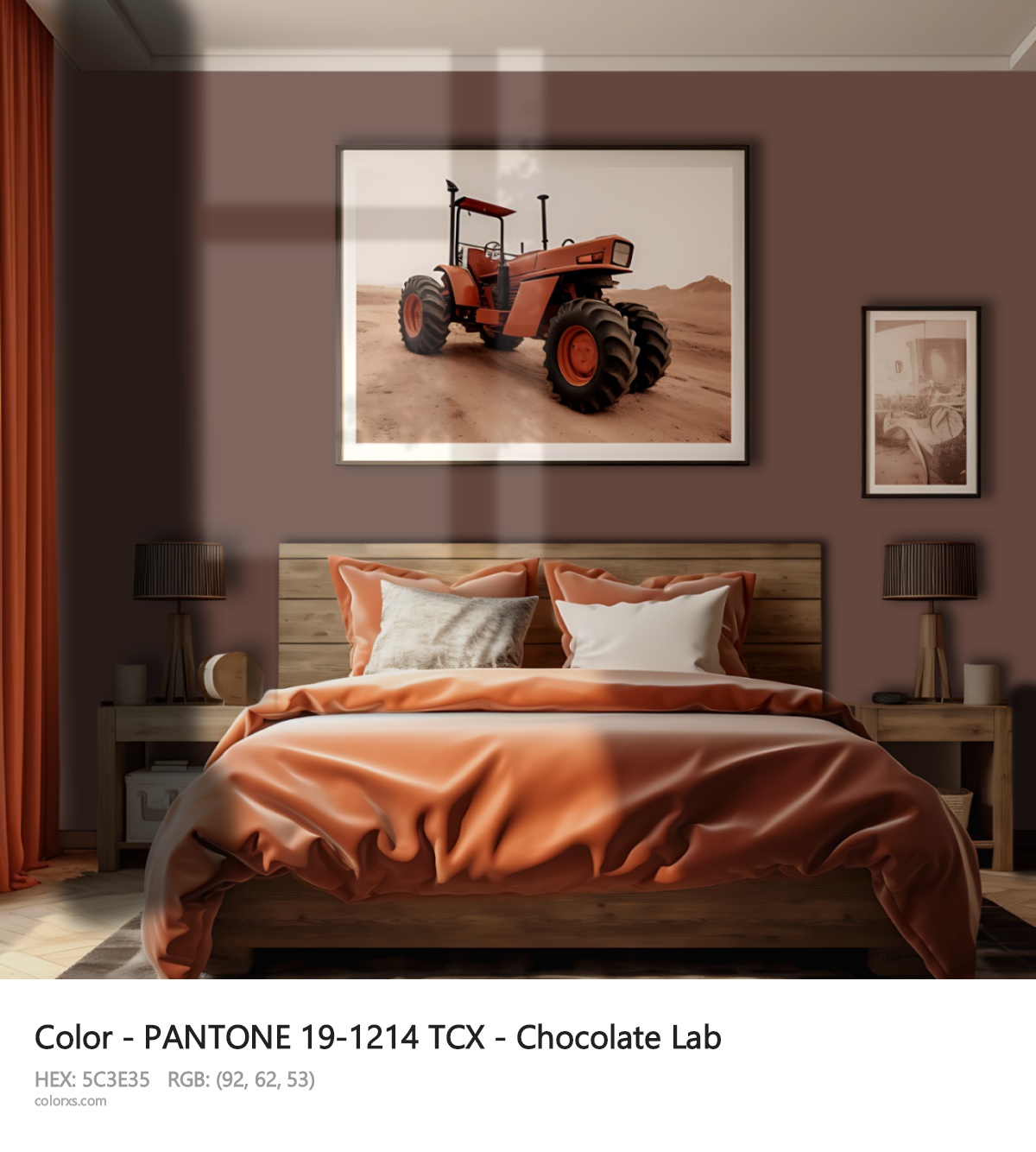 About PANTONE 19-1214 TCX - Chocolate Lab color - its meaning and example