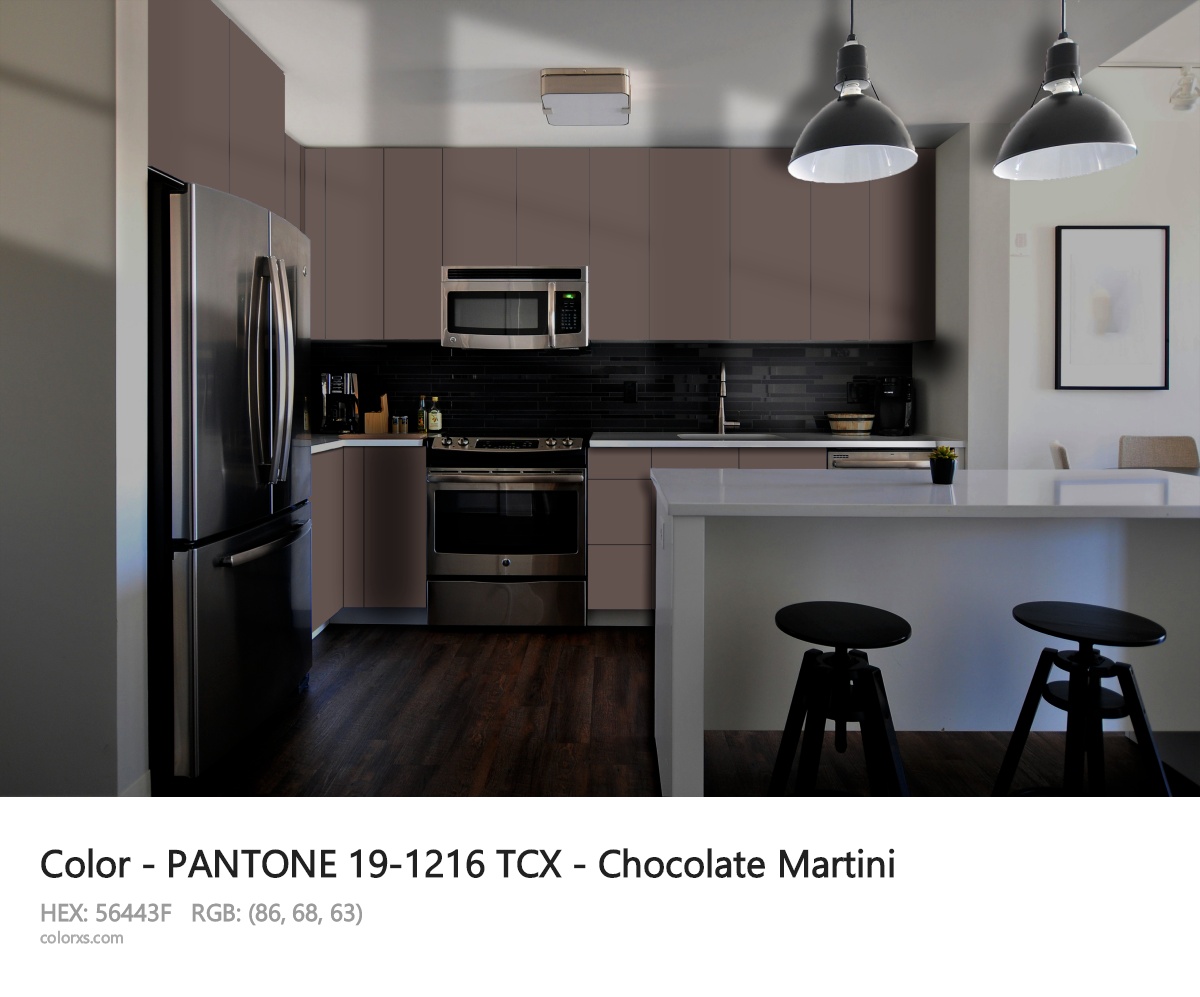 PANTONE 19-1216 TCX - Chocolate Martini CMS modular kitchen design