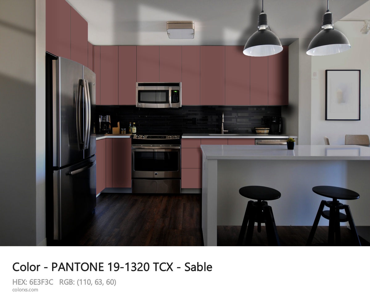 PANTONE 19-1320 TCX - Sable CMS modular kitchen design