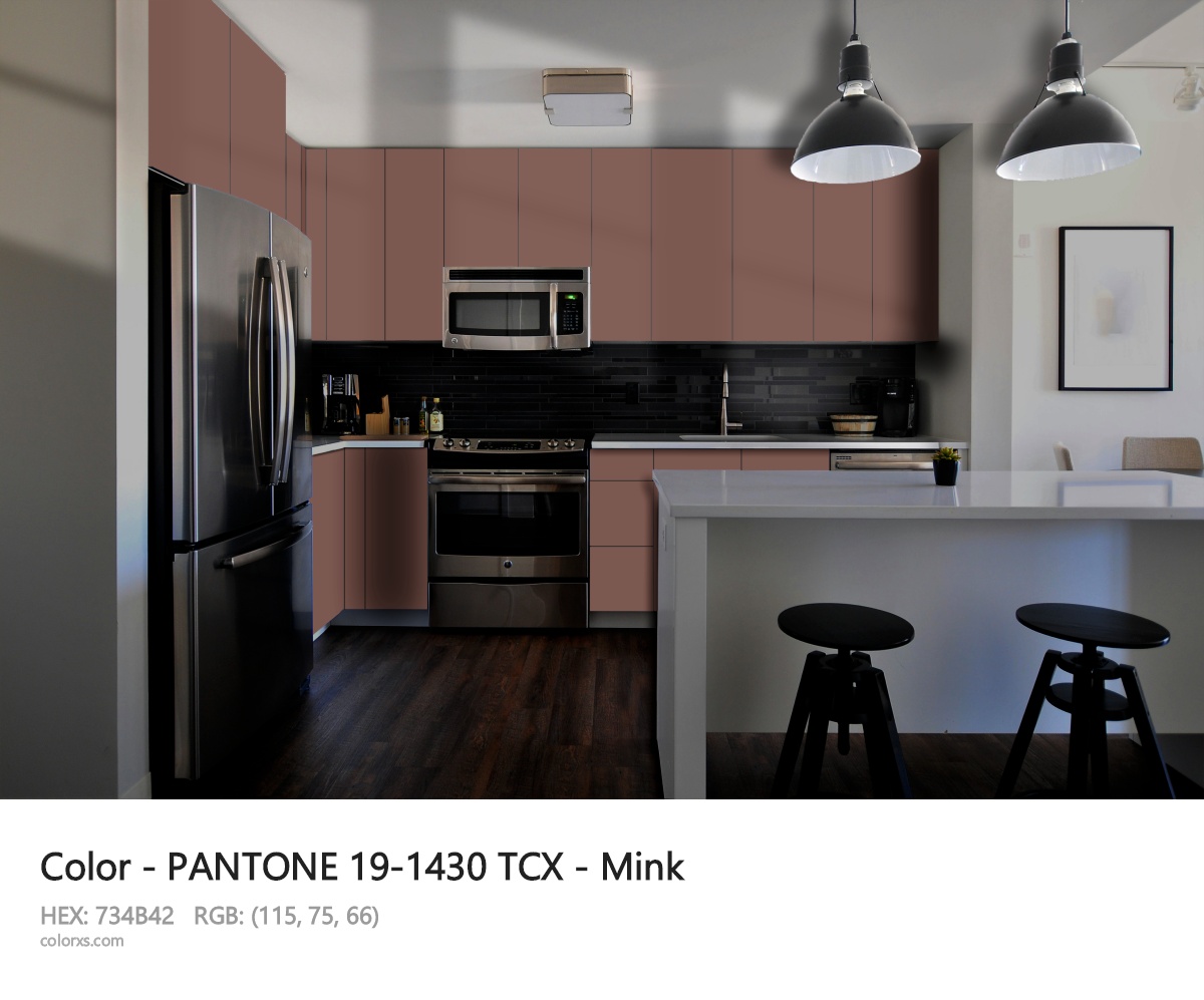 PANTONE 19-1430 TCX - Mink CMS modular kitchen design