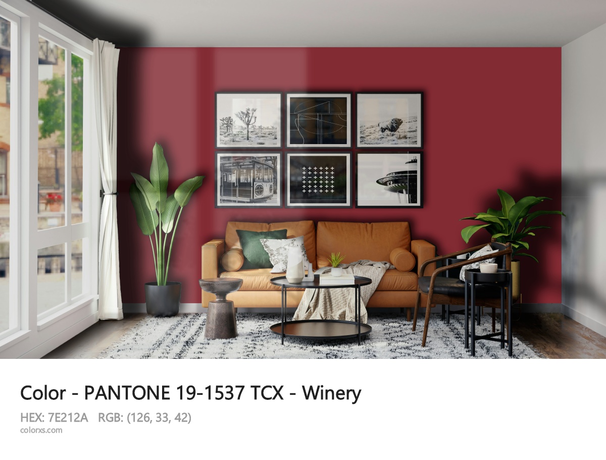 About PANTONE 19-1537 TCX - Winery color - its meaning and example