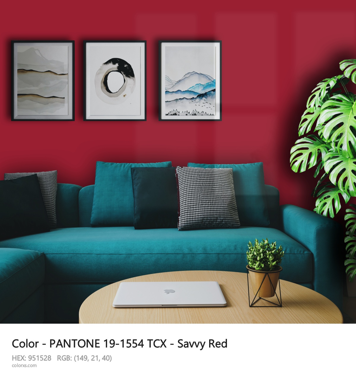 About PANTONE 19-1554 TCX - Savvy Red color - its meaning and example